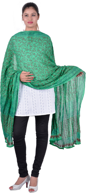 Soundarya Cotton Blend Printed Women Dupatta