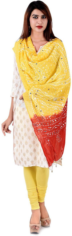 Halowishes Cotton Blend Printed Women Dupatta