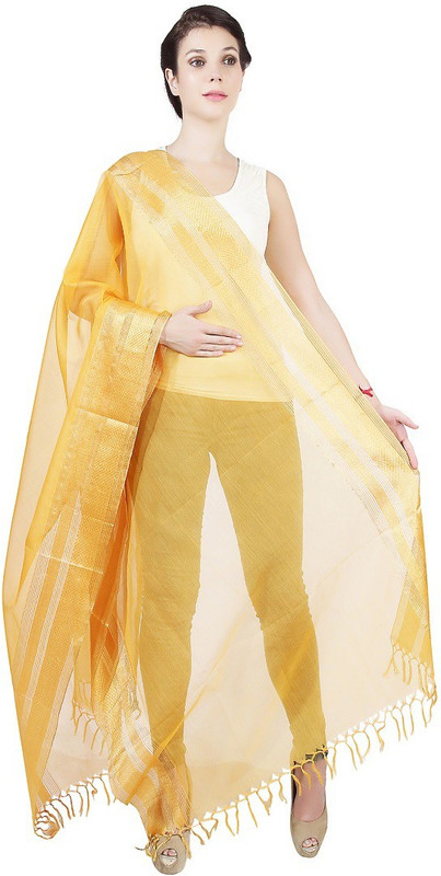 Orchids Sutraa Poly Chanderi Applique Women Dupatta