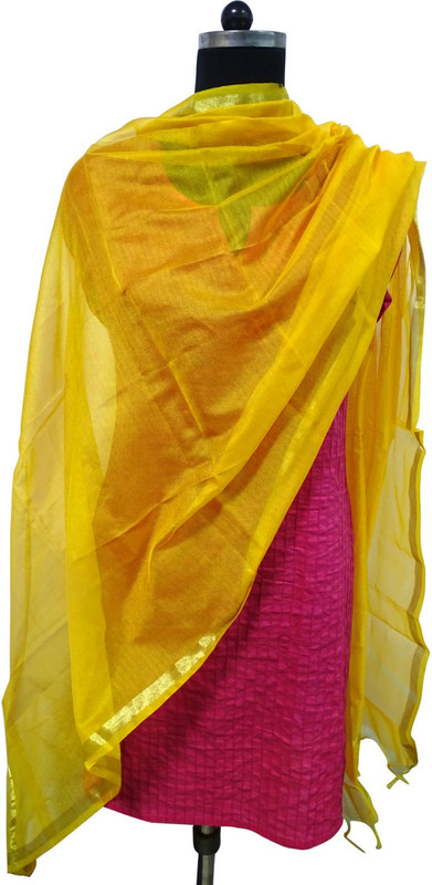 Toygully Silk Blend Solid Women Dupatta