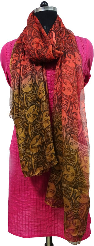 Toygully Chiffon Printed, Geometric Print, Graphic Print Women Dupatta
