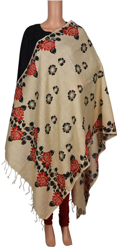 Knool Cotton Blend Solid Women Dupatta