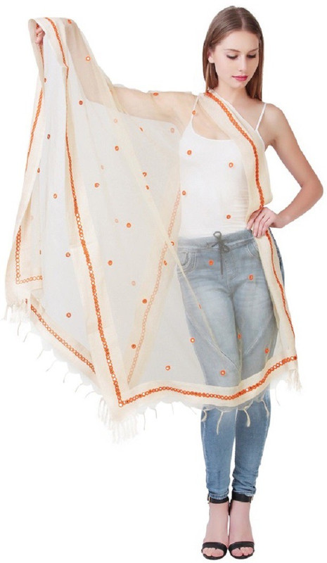 Orchids Sutraa Georgette Embroidered Women Dupatta