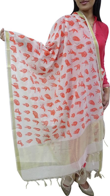 Toygully Art Silk, Silk Cotton Blend Printed Women Dupatta
