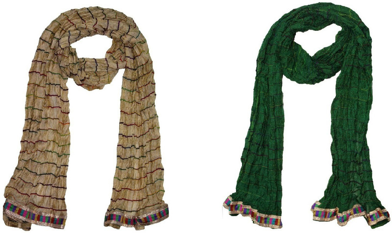 AS42 Chiffon Striped Women Dupatta