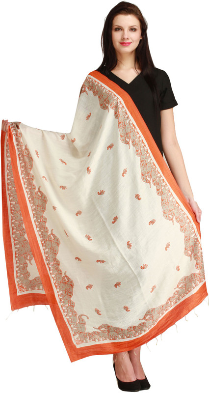 Aksara Cotton Viscose Blend Animal Print Women Dupatta