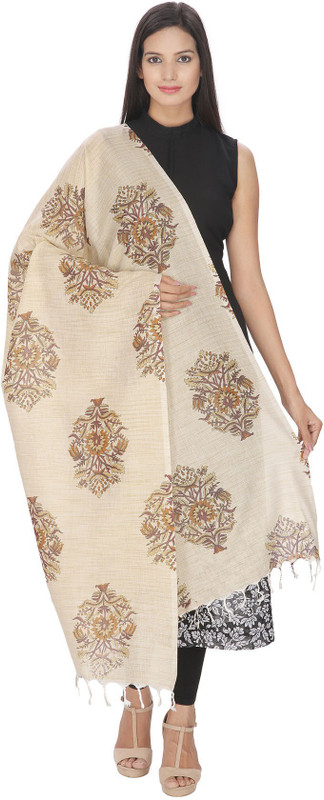 Loom Legacy Silk Cotton Blend Printed Women Dupatta