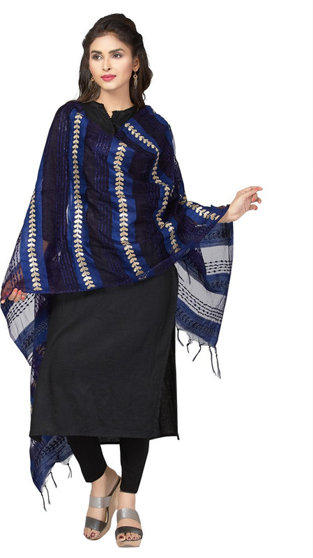 Rani Saahiba Cotton Blend Embellished Women Dupatta