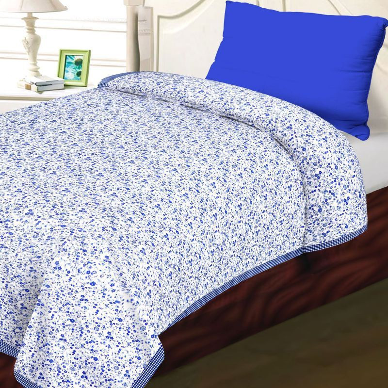 shoppingtara Single Microsuede Duvet Cover(Light Blue)