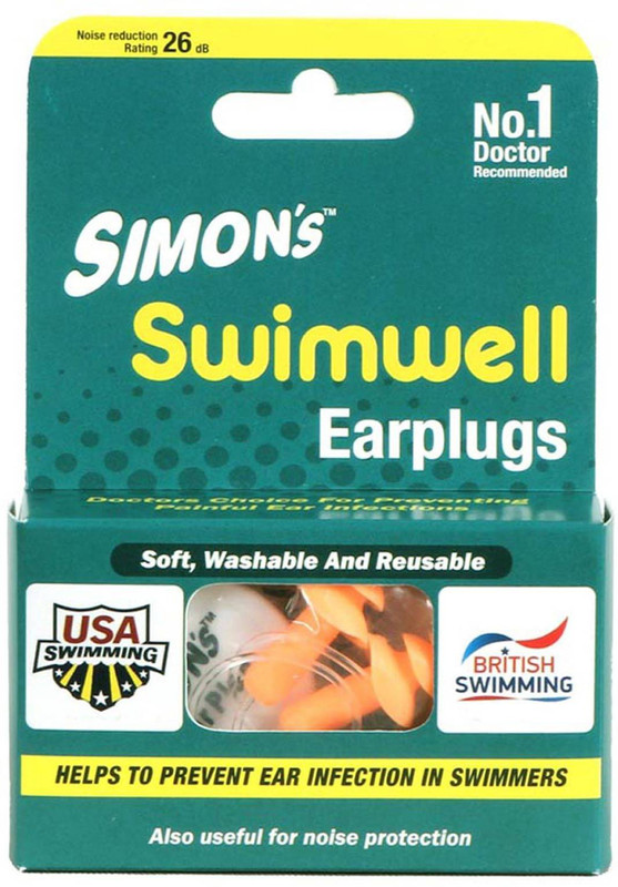 Simon's Swimwell 2 Pair of Silicone Ear Plug(Orange)