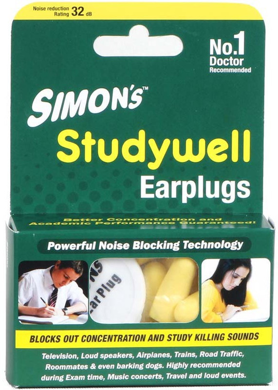 Simon's Studywell - 12 pairs Ear Plug(Yellow)