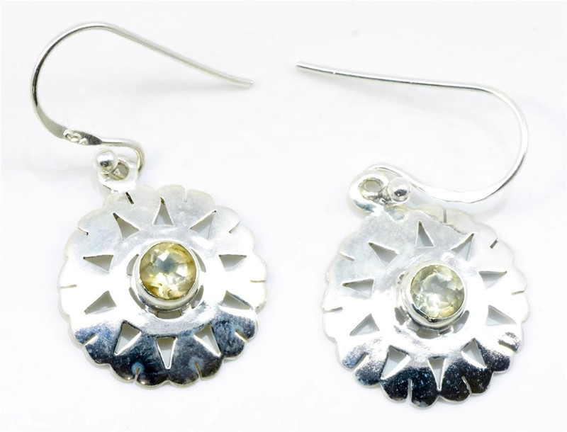 YugshaJewels Sparkling Citrine Sterling Silver Drops & Danglers