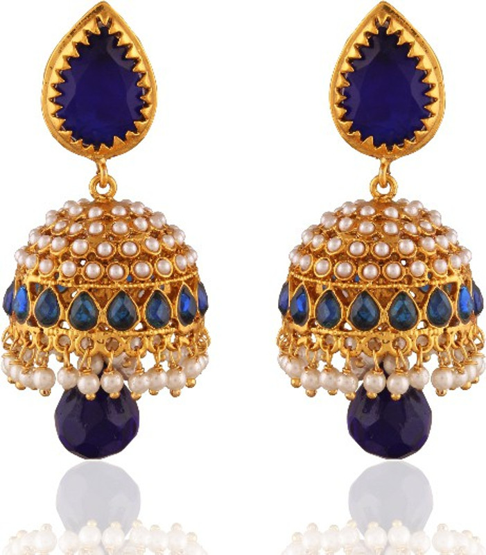 Panini Spring Sprkle Brass Jhumki Earring