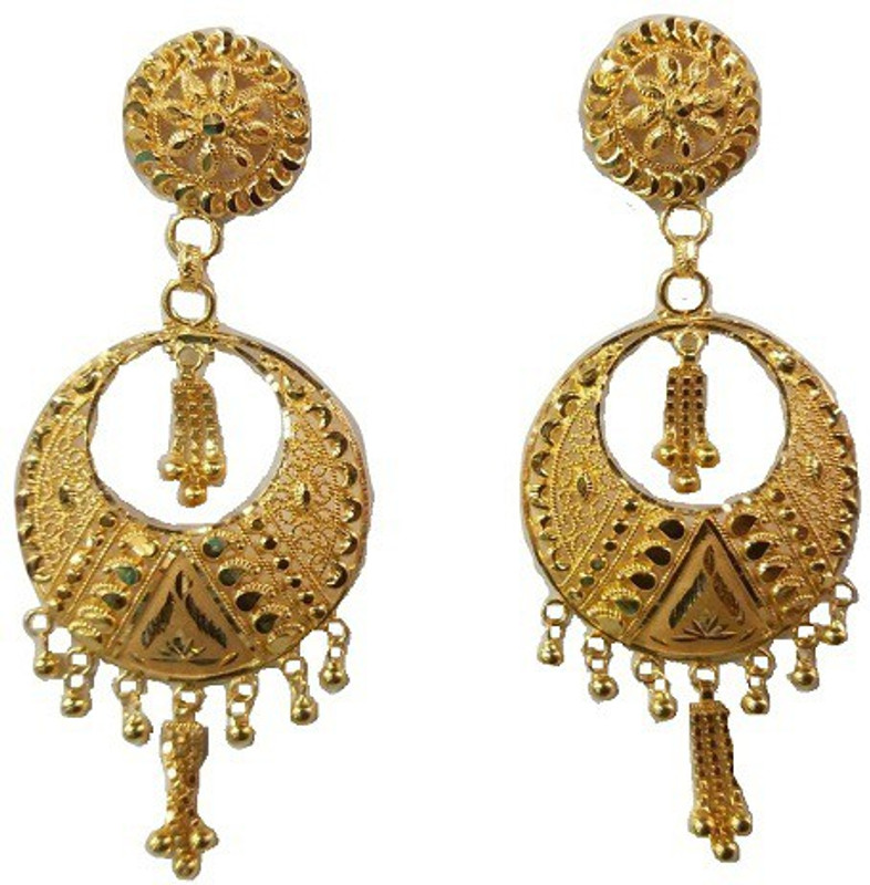 Sree Kanbala Yellow Gold 22kt Chandbali Earring Buy Online In China At China Desertcart Com Productid Sree Kanbala Yellow Gold 22kt Chandbali Earring Buy Online In China At China Desertcart Com Productid