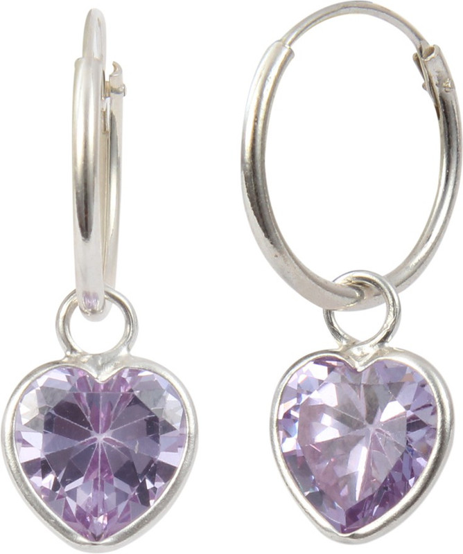 Abhooshan Tender Heart Cubic Zirconia Sterling Silver Drops & Danglers
