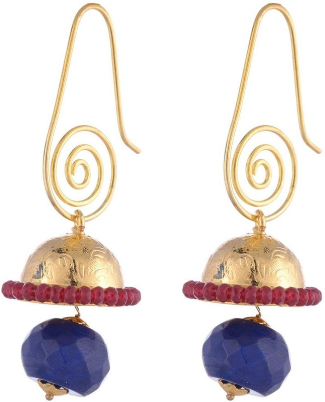 the jewelbox Cubic Zirconia Brass Jhumki Earring