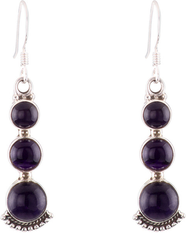 1976 Jewels Amethyst Sterling Silver Drops & Danglers