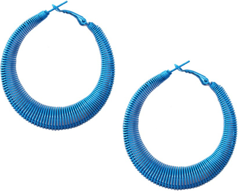 Being Women Elegant Blue Fashion Alloy Hoop Earring