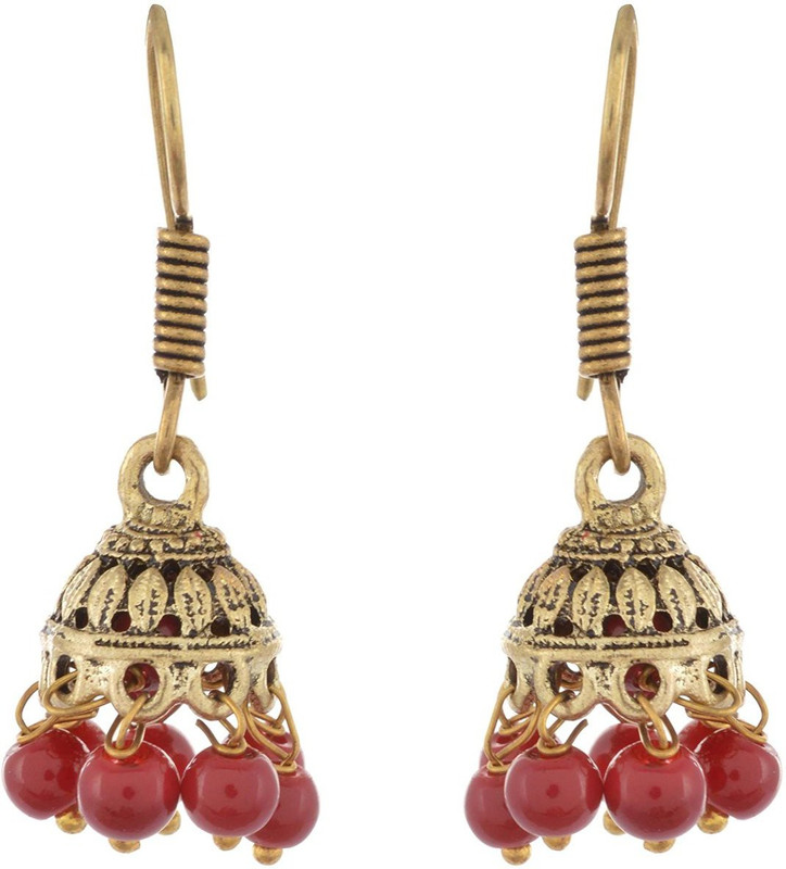 Subharpit Green Color Tussel Thread Dangle /& Drop Earrings for Women /& Girls