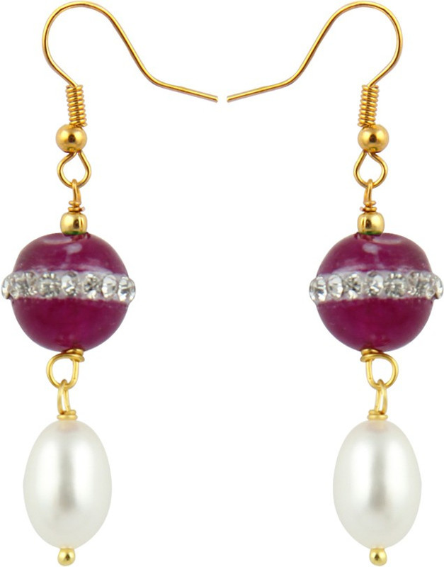 Pearlz Ocean Appeasing Pearl, Jade Alloy Drops & Danglers
