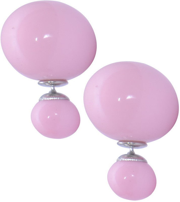 11 Girls Beautiful Korean Design Round Shape Earring Plastic Drops & Danglers