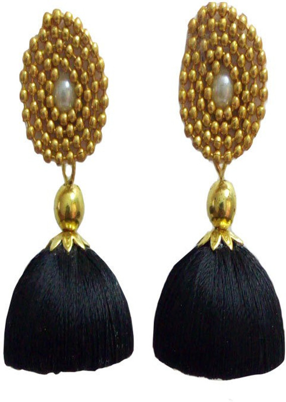 bluejays hub Beads Fabric, Plastic Jhumki Earring