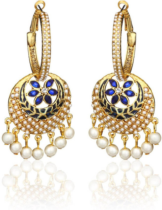 Jewels Galaxy Designer Alloy Hoop Earring