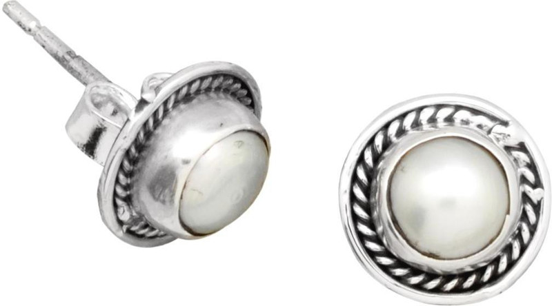 YugshaJewels Elegant YJE-1771 Pearl Sterling Silver Stud Earring