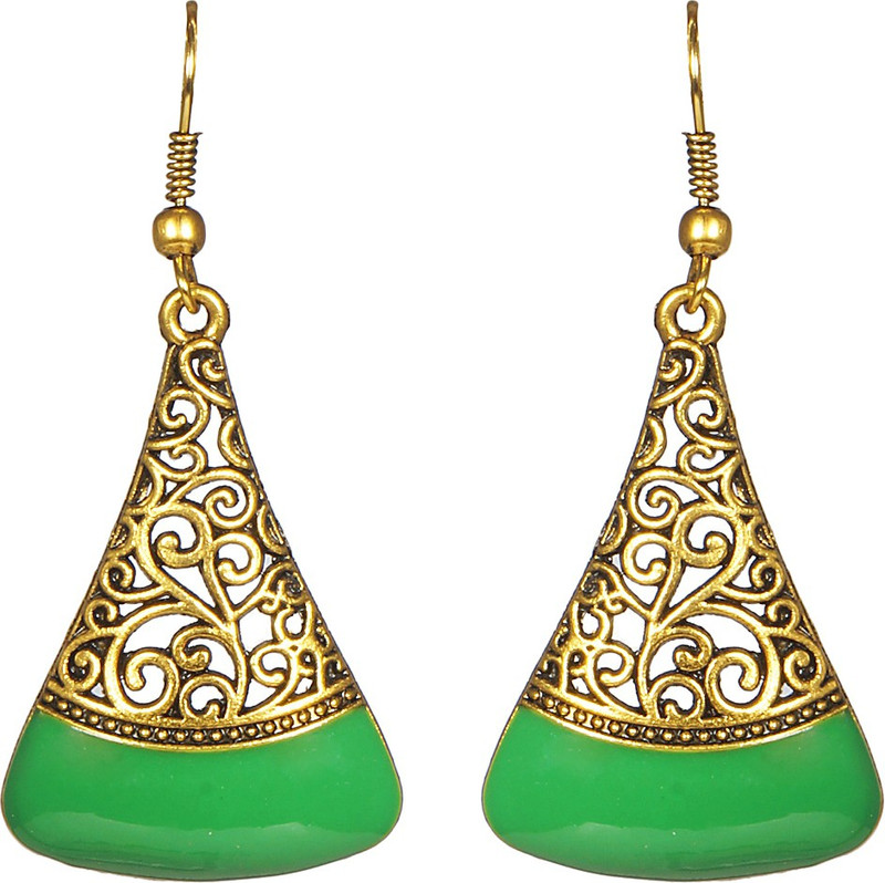 krishivcreation floral golden Acrylic Drops & Danglers