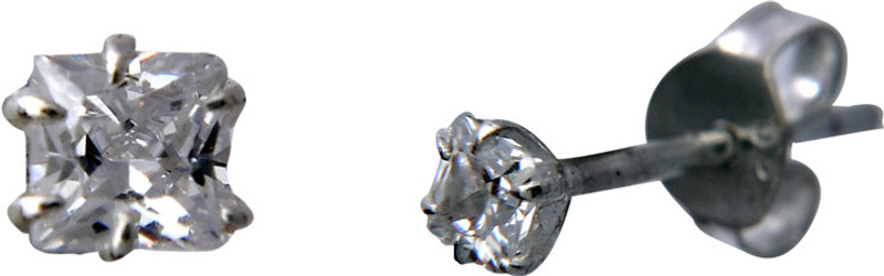 Abhooshan Cubic Zirconia Sterling Silver Stud Earring