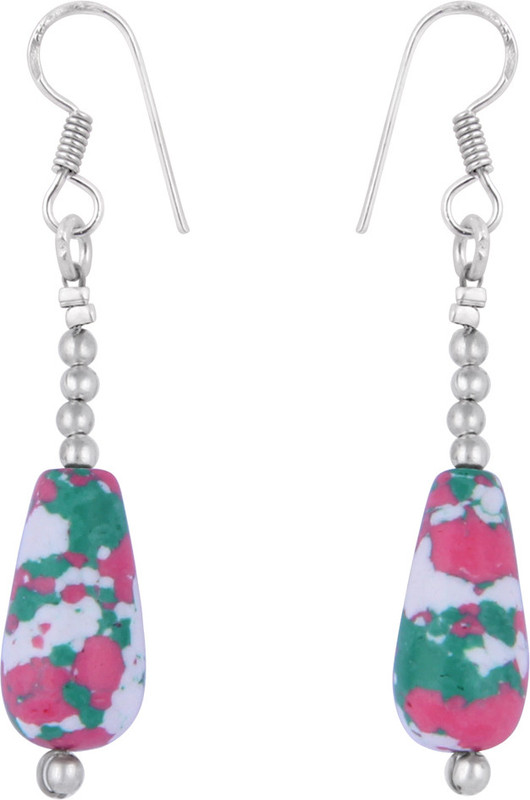 Pearlz Ocean 2.5 Inch Dyed Howlite Drop Shaped Alloy Drops & Danglers