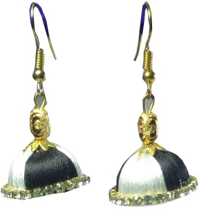 bluejays hub Beads Fabric Jhumki Earring