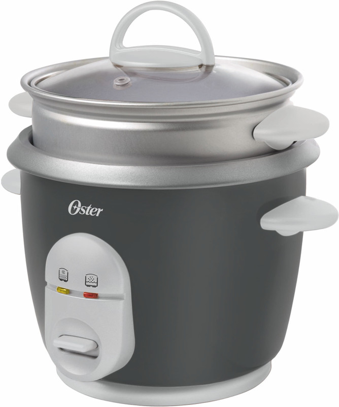 Oster CKSTRC4722049 Electric Rice Cooker with Steaming Feature(1 L, Grey and Silver)