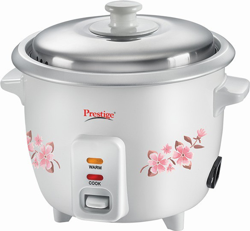 Prestige 42208 Electric Rice Cooker with Steaming Feature(0.5 L, White)