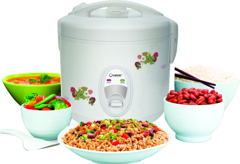 Ovastar OWRC-2040 Electric Rice Cooker with Steaming Feature(1 L, White) Ovastar OWRC-2040 Electric Rice Cooker with Steaming Feature(1 L, White)