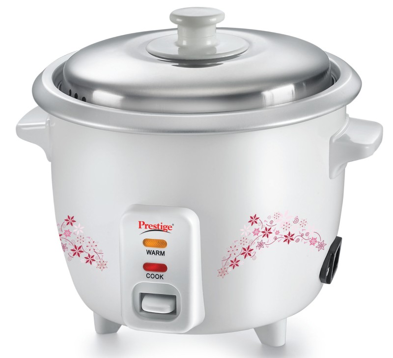 Prestige Delight PRWO 1.5 (1.5L OPEN TYPE) Electric Rice Cooker with Steaming Feature(1.5 L, White)