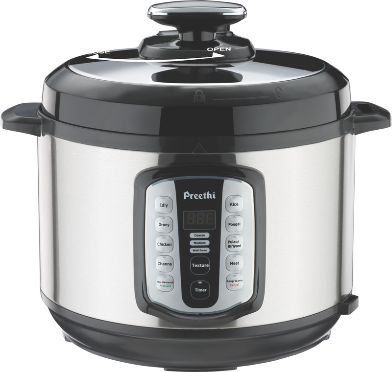 Preethi TOUCH-5.0L Electric Rice Cooker(5 L, Silver)