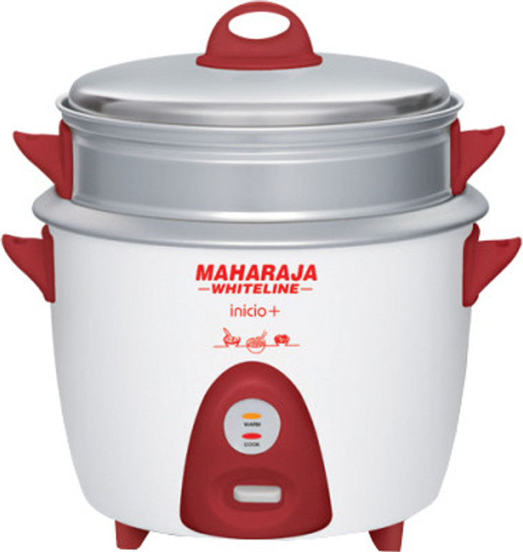 Maharaja Whiteline RC 101 Electric Rice Cooker with Steaming Feature(1.8 L)