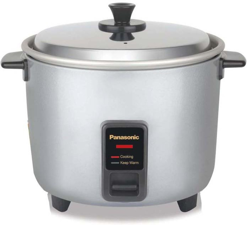 Panasonic SR-WA18H (YC) Electric Rice Cooker(1.8 L, Silver, Burgundy)