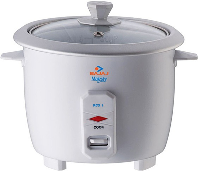 Bajaj RCX 1 mini Electric Rice Cooker(0.4 L, White)