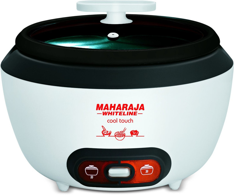 Maharaja Whiteline Cool Touch Electric Rice Cooker(1.8 L, White)