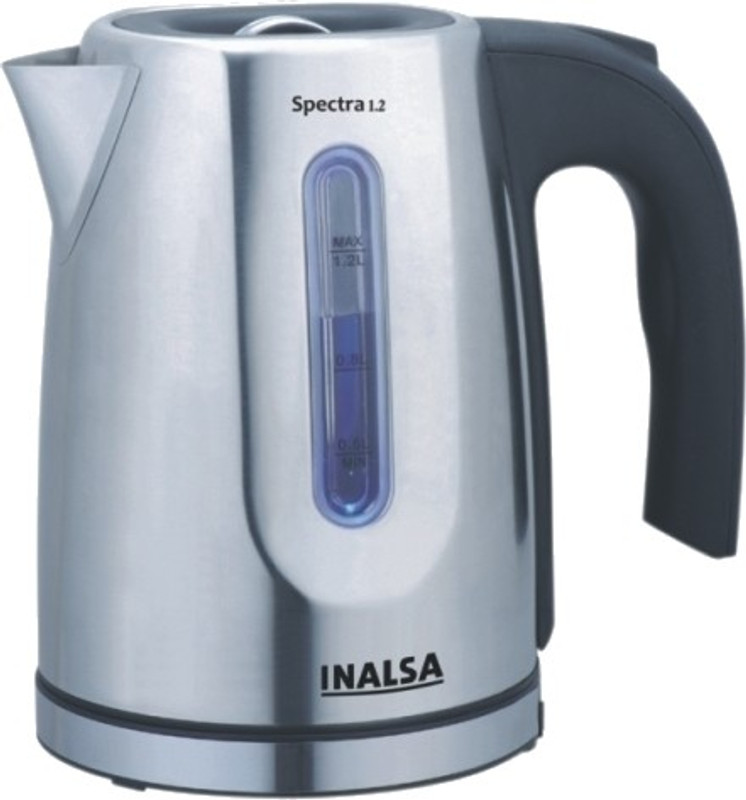 Inalsa Spectra 1.2 Electric Kettle(1.2 L, Silver, Black)