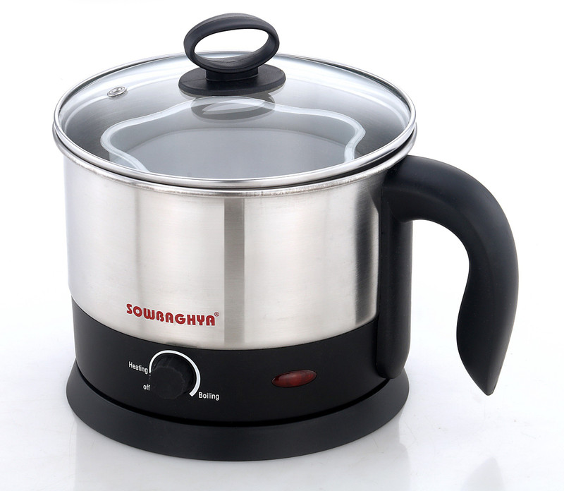Sowbaghya Multi Cooker (1.2Ltrs) Electric Kettle(1.2 L, Silver)