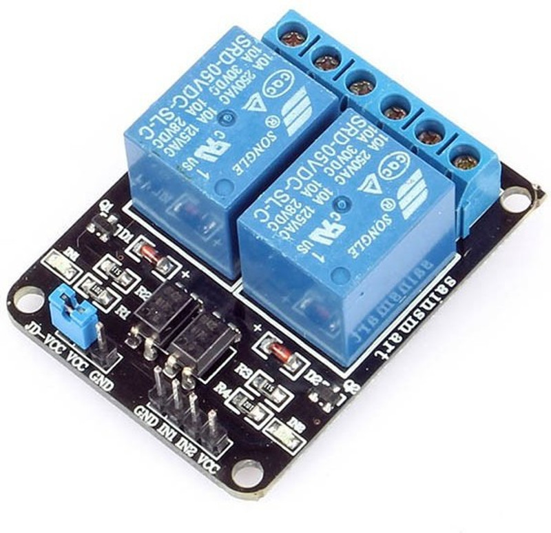 SunRobotics Two Channel 5V Relay Board Module Electronic Components Electronic Hobby Kit