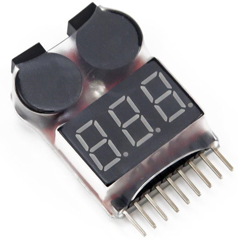 SunRobotics LiPo Battery Low Voltage Tester Buzzer Alarm 1-8S Electronic Components Electronic Hobby Kit