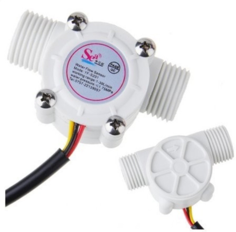 Rotobotix Water Flow Sensor YF-S201(White, Black)