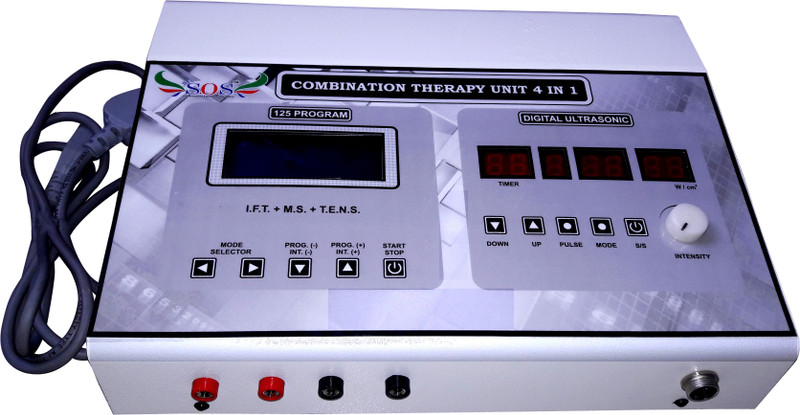 SOS I.F.T + U.S. + T.E.N.S. + M.S (4 in 1) 125 Prog. Digitalsonic Muscle Stimulator Electrotherapy Device(SOS-132)