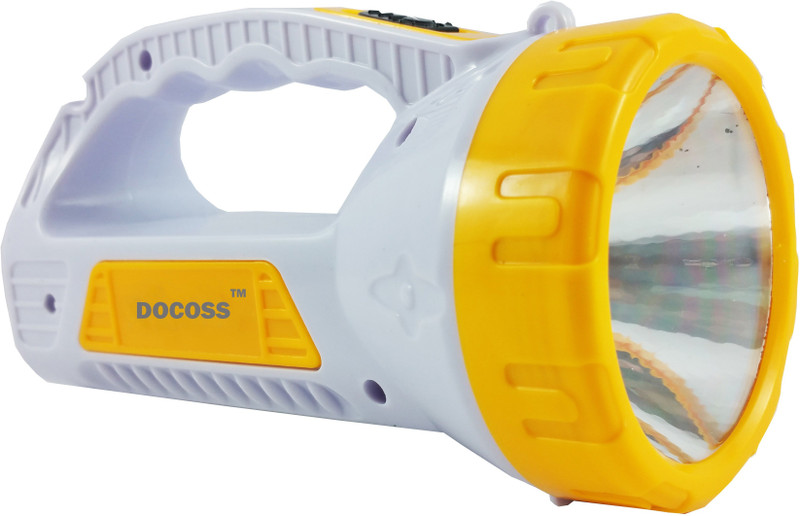 DOCOSS PR-959-Yellow- Rechargeable Led Torch + Emergency Lamp Light Torches(Multicolor) RS.345 (42.00% Off) - Flipkart