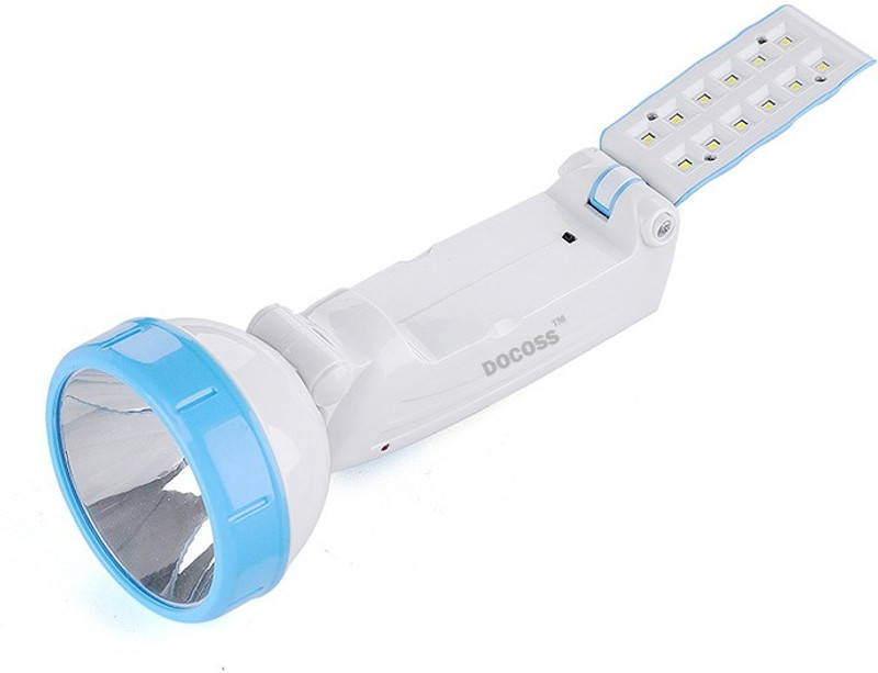 DOCOSS Blue 2 in1-Rechargeable Led+ Emergency Lamp Light Torches(White, Bule) RS.395 (60.00% Off) - Flipkart