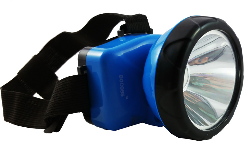 DOCOSS Adjustable Head light torch emergeny Lamp Bright & Long Range Torches(Blue) RS.435 (45.00% Off) - Flipkart